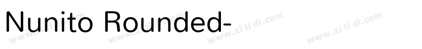 Nunito Rounded字体转换